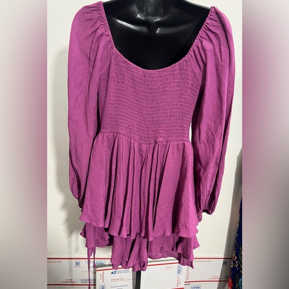 Fashionnova Summer Love Romper - Plum - Picture 5 of 11